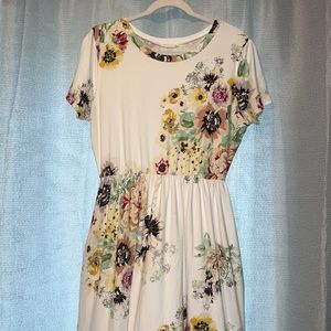 Reb & J. White Floral Sundress